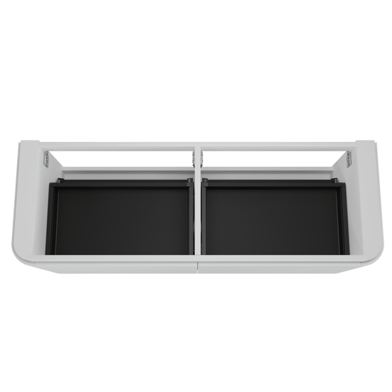 Balmani Moon zwevende wastafelonderkast 160 x 55 cm mat wit 2 lades vert. sym. Groef