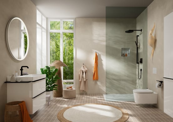 Hansgrohe AddStoris Wc-rol houder mat zwart