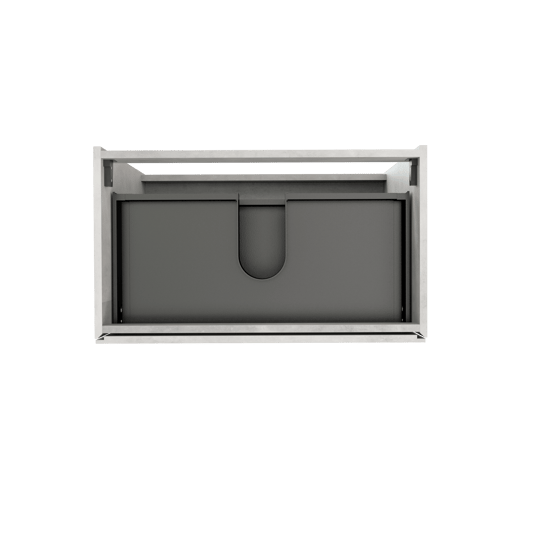 Storke Edge stehender Bad-Unterschrank, 80 x 46 cm, Beton silbergrau, 3 Schubladen