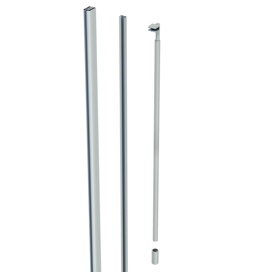 Linie Walk-in II set profielen hoek 8 mm glas chroom