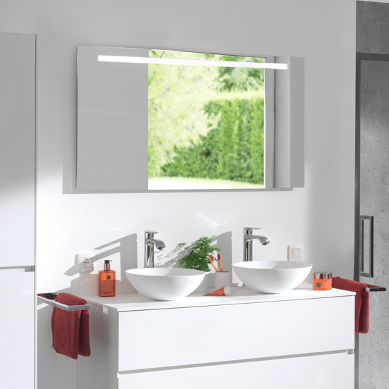 Storke Lucio miroir rectangulaire lumineux et anti-buée 120 x 65 cm