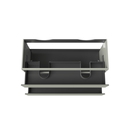 Linie Lado meuble sous-lavabo suspendu 120 x 46 cm Greige 2 tiroirs