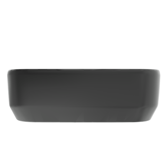 Luca Varess Messina Aufsatzwaschbecken: Schwarz Matte Keramik, quadratisch, 36 x 36 cm