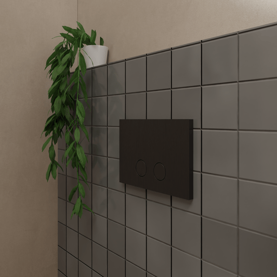 Presa Ribs Betätigungsplatte: Schwarz Matt, für UP320 oder UP720 Spülkasten