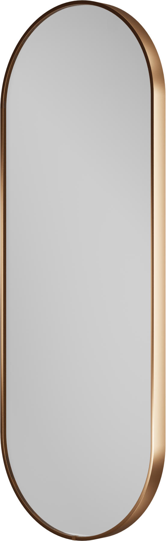 Balmani Secret ovaal badkamerspiegel Brushed RoseGold 45 x 120 cm met spiegelverlichting en anti-damp