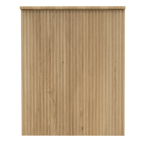 Balmani Forma zwevend toiletmeubel 42 x 21 cm naturel eiken met Dama wastafel in Dark Emperador marmer