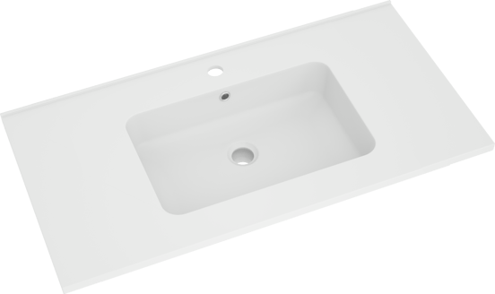 Linie Vano Einzelwaschtisch matter Marmorkomposit 90 x 46 cm