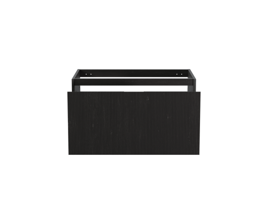 Balmani Fila meuble sous-lavabo suspendu 90 x 55 cm placage chêne noir 2 tiroirs