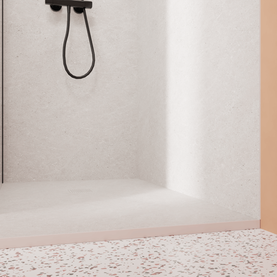 Luca Varess Suite douchebak 140 x 90 cm composietmarmer Dizzy Pearl 