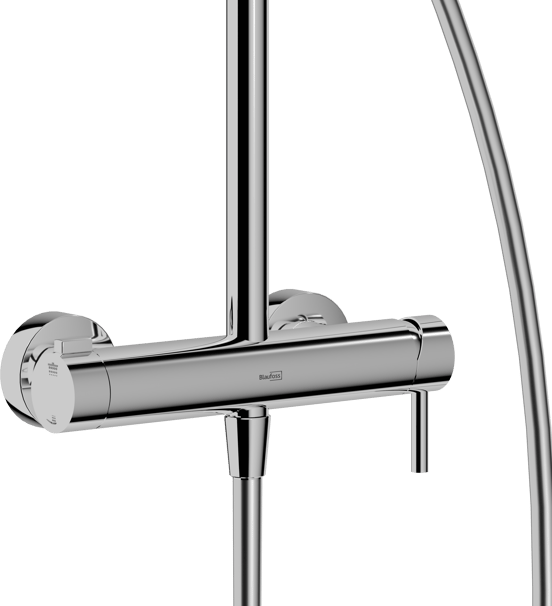 Blaufoss Round 300 mengkraan regendoucheset Glanzend Chroom