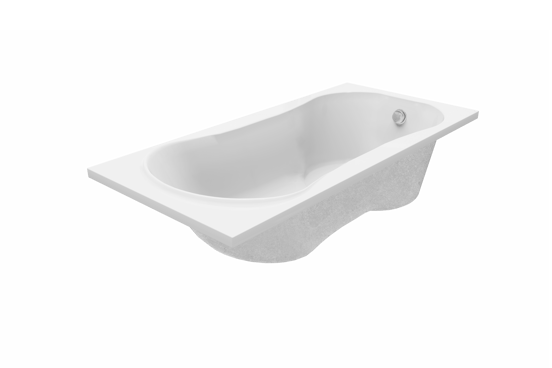 Luca Varess Trasime baignoire encastrable mono 170 x 80 cm acrylique blanc mat