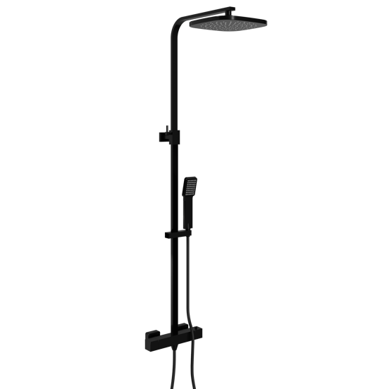 Blaufoss Cape 250 opbouw regendoucheset met mengkraan Mat Zwart