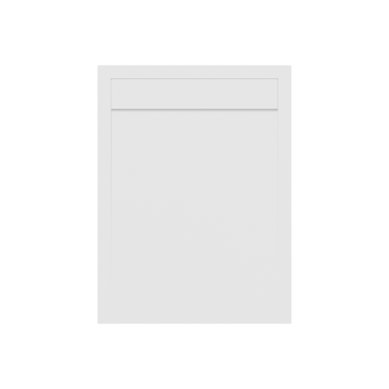 Luca Varess Dandy douchebak 120 x 90 cm composietmarmer mat wit rock structuur