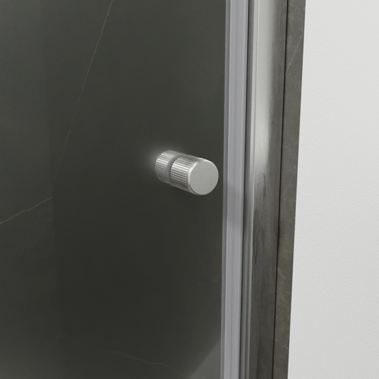 Luca Varess Kuresa douche draaideur 90 x 200 cm helder glas glanzend chroom profiel