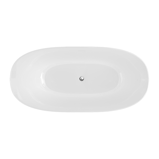 Luca Varess Marcia baignoire îlot ovale 170 x 80 cm acrylique Blanc Brillant
