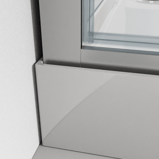 Luca Varess Talan cabine de douche avec portes pivotantes 90 x 90 cm verre transparent profil chrome mat