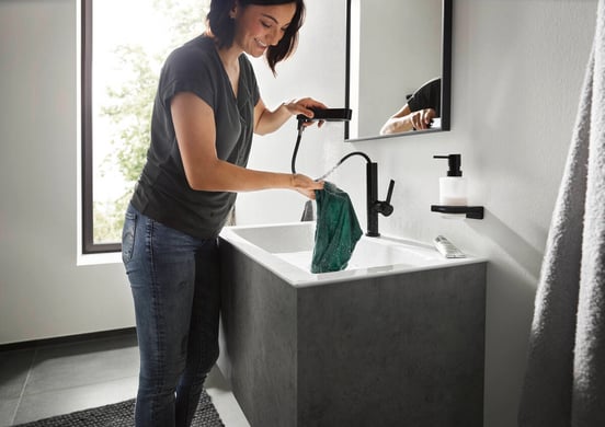 Hansgrohe Finoris 230 robinet de lavabo surélevé Noir Mat