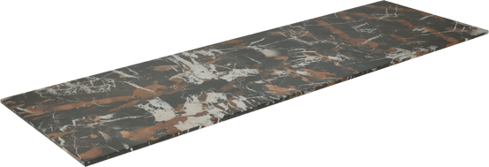 Balmani Stretto enkel of dubbel wastafelblad Portoro Gold marmer 180 x 55 cm