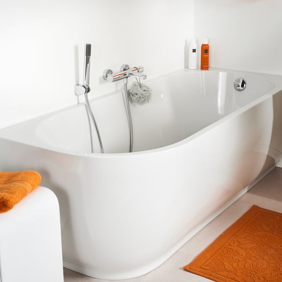 Linie Merlin Thermostat-Badewannenarmatur: Chrom glänzend