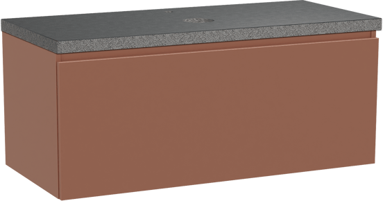 Balmani Sfera meuble salle de bains suspendu 120 x 55 cm cotto avec Rock tablette simple en granit noir