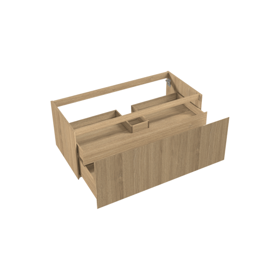 Balmani Fila meuble sous-vasque suspendu 120 x 55 cm plaqué chêne naturel 2 tiroirs