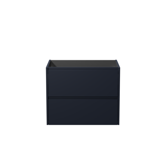 Storke Seda meuble sous-lavabo suspendu 75 x 52 cm bleu nuit 2 tiroirs