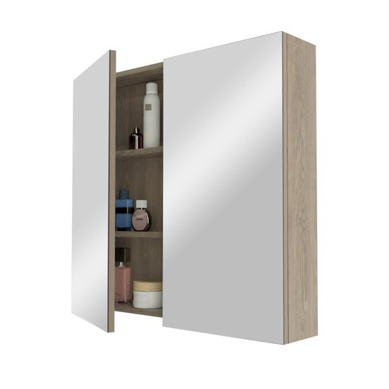Linie Montro armoire de toilette 80 x 75 cm chêne gris