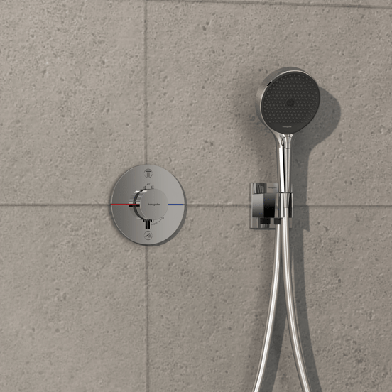 Hansgrohe Showerselect Comfort S thermostat de douche encastré 2 évacuations chrome brillant