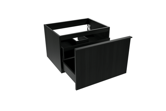 Balmani Forma meuble sous-vasque suspendu 67,5 x 55 cm chêne noir 2 tiroirs