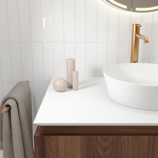 Balmani Eclips meuble sous-vasque suspendu 150 x 55 cm Noyer américain 4 tiroirs