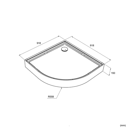 Luca Varess Talan kwartronde douchecabine met schuifdeuren 90 x 90 cm helder glas mat zwart profiel
