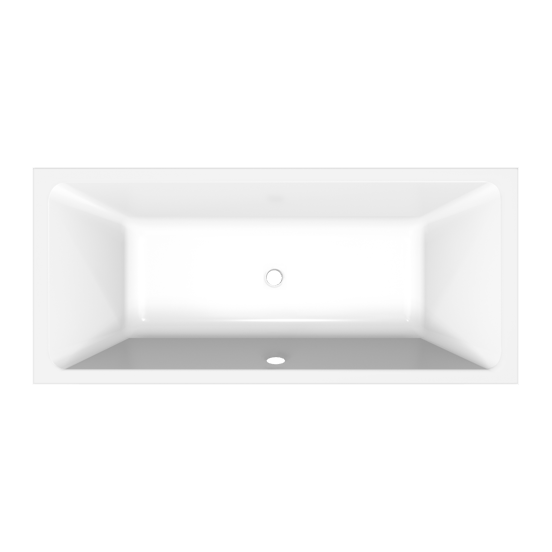 Luca Varess Sandrina tweepersoons inbouwbad 180 x 80 cm acryl Hoogglans Wit