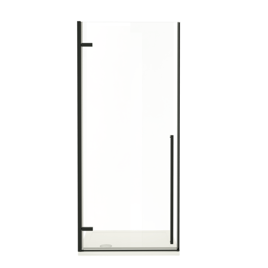 Luca Varess Stilus linkse douche draaideur 90 x 200 cm helder glas mat zwart profiel