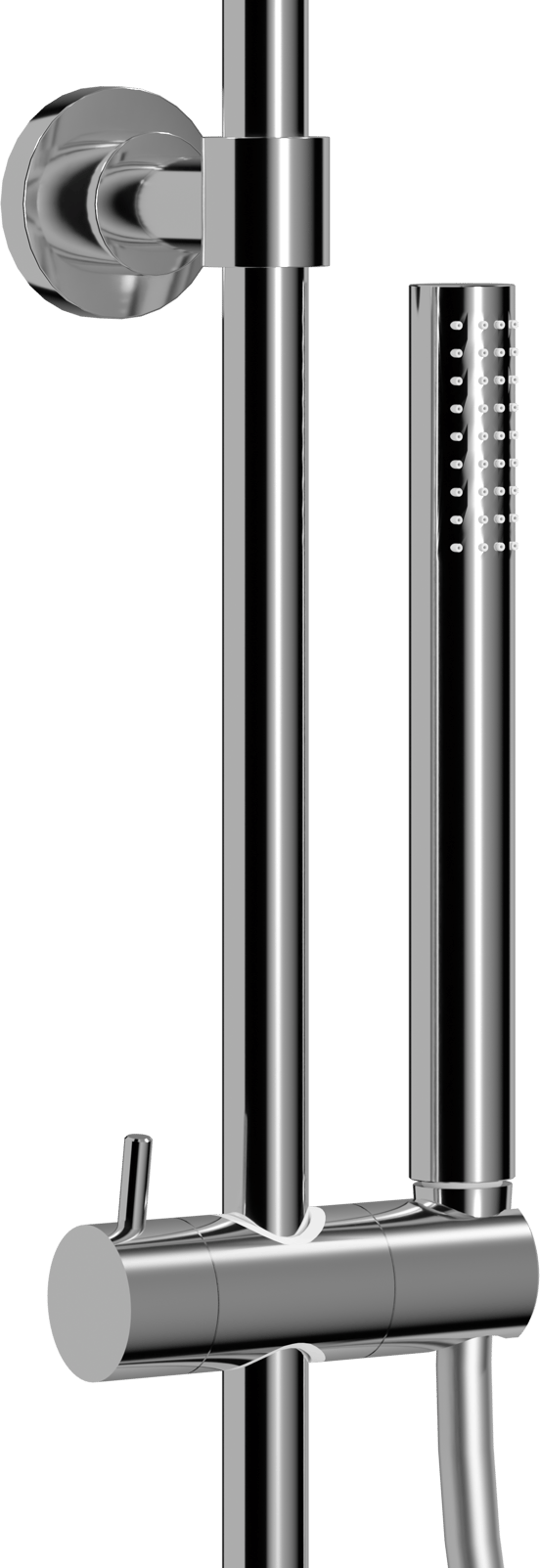 Linie Mavin 200 opbouw regendoucheset met thermostatische kraan Glanzend Chroom