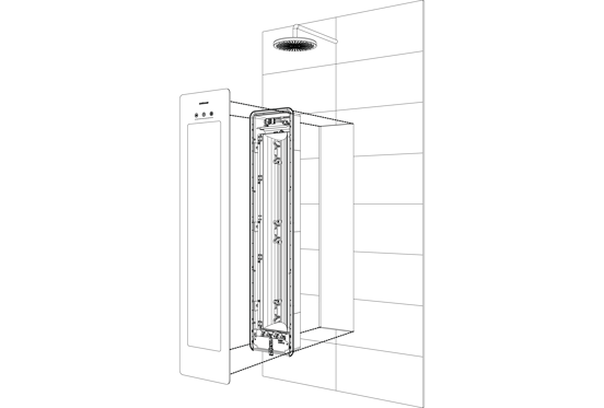 Sunshower Plus M Infrarood en UV Inbouw sand white