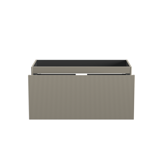 Storke Ribs zwevende wastafelonderkast 105 x 52 cm zijdegrijs 2 lades