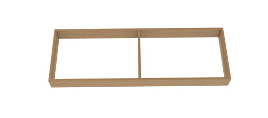 Balmani Legno socle pour meuble sous-vasque chêne vieilli 150 x 52,5 cm