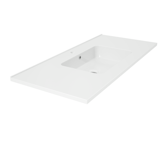 Linie Vano vasque simple marbre composite brillant 100 x 46 cm