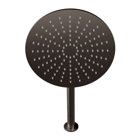 Blaufoss Round 300 hoofddouche met muursteun ø30cm Brushed GunMetal