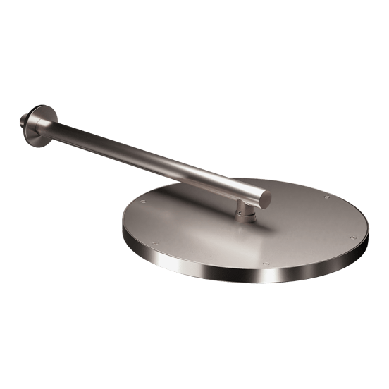 Blaufoss Nola 300 Tête de douche rond 30 cm avec support mural Brushed Coolmetal