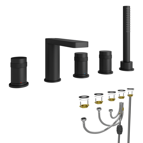 Blaufoss Sonic  5-gats badrandkraan mat zwart