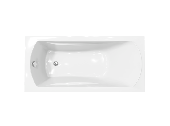 Linie Tessa Mini baignoire encastrable simple 150 x 70 cm acrylique Blanc Brillant
