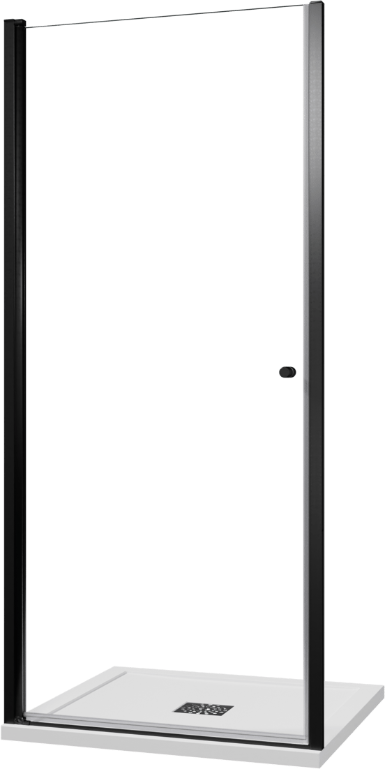 Luca Varess Kuresa douche draaideur 95 x 200 cm helder glas mat zwart profiel