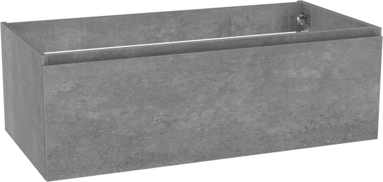 Storke Edge zwevende wastafelonderkast 105 x 52 cm beton donkergrijs 1 lade