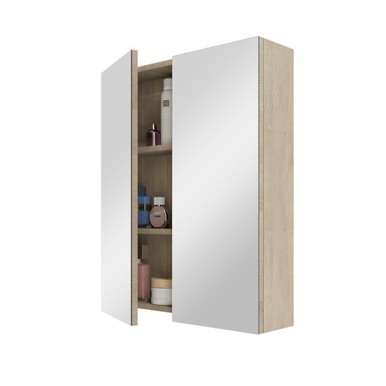 Linie Montro armoire de toilette 60 x 75 cm chêne blanc