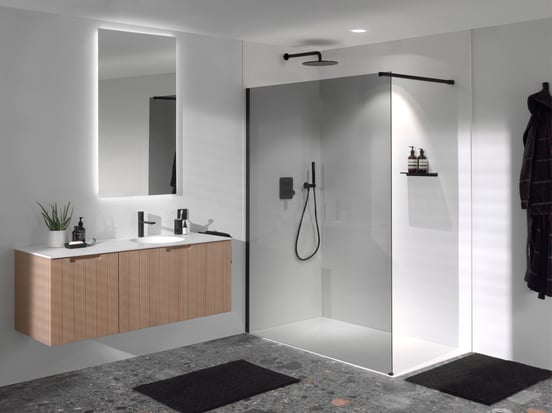 Balmani Giro rechthoekig badkamerspiegel 120 x 65 cm met spiegelverlichting en anti-damp