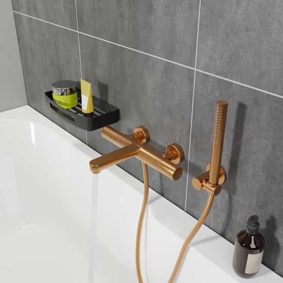 Blaufoss Round handdouche 1 straalsoort Brushed Rosegold