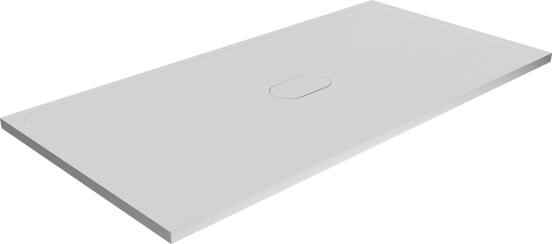 Balmani Artic douchebak 180 x 90 cm top solid mat wit