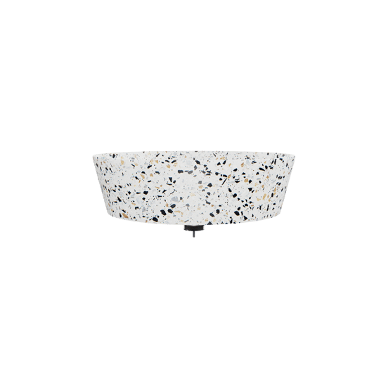 Balmani Still vasque à poser blanc/noir terrazzo mat rond  Ø 38 cm