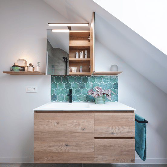 Storke Reflecta spiegelkast 60 x 75 cm ruwe eik